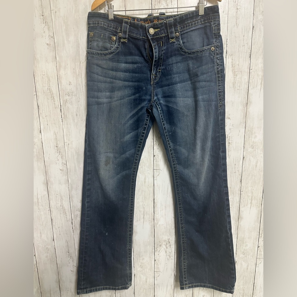 Rock Revival Dark Blue Blane Bootcut Jeans Size 36/31.5”